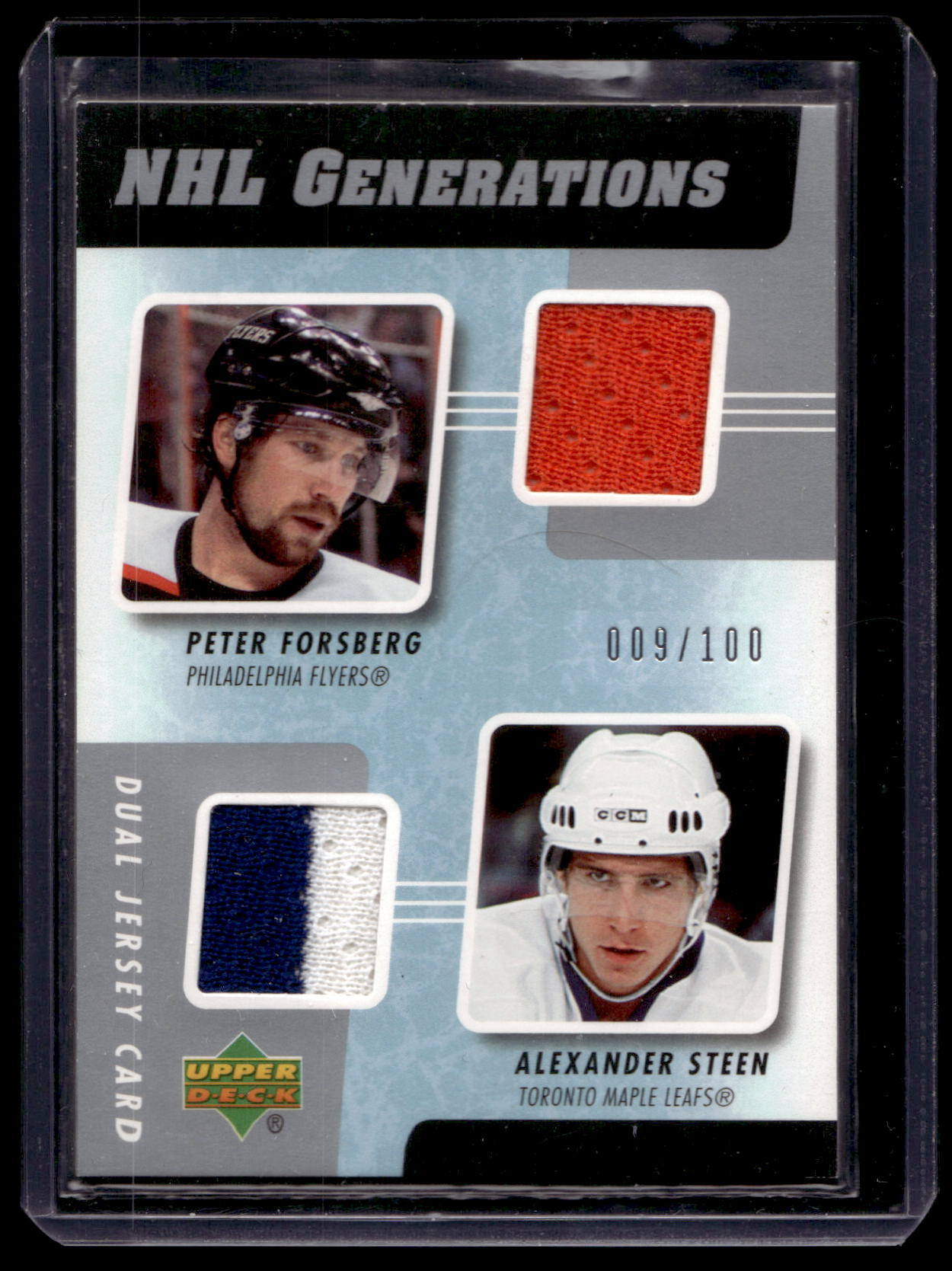 2006-07 Upper Deck - NHL Generations Dual Jersey - Peter Forsberg / Alexander Steen #G2-FS /100