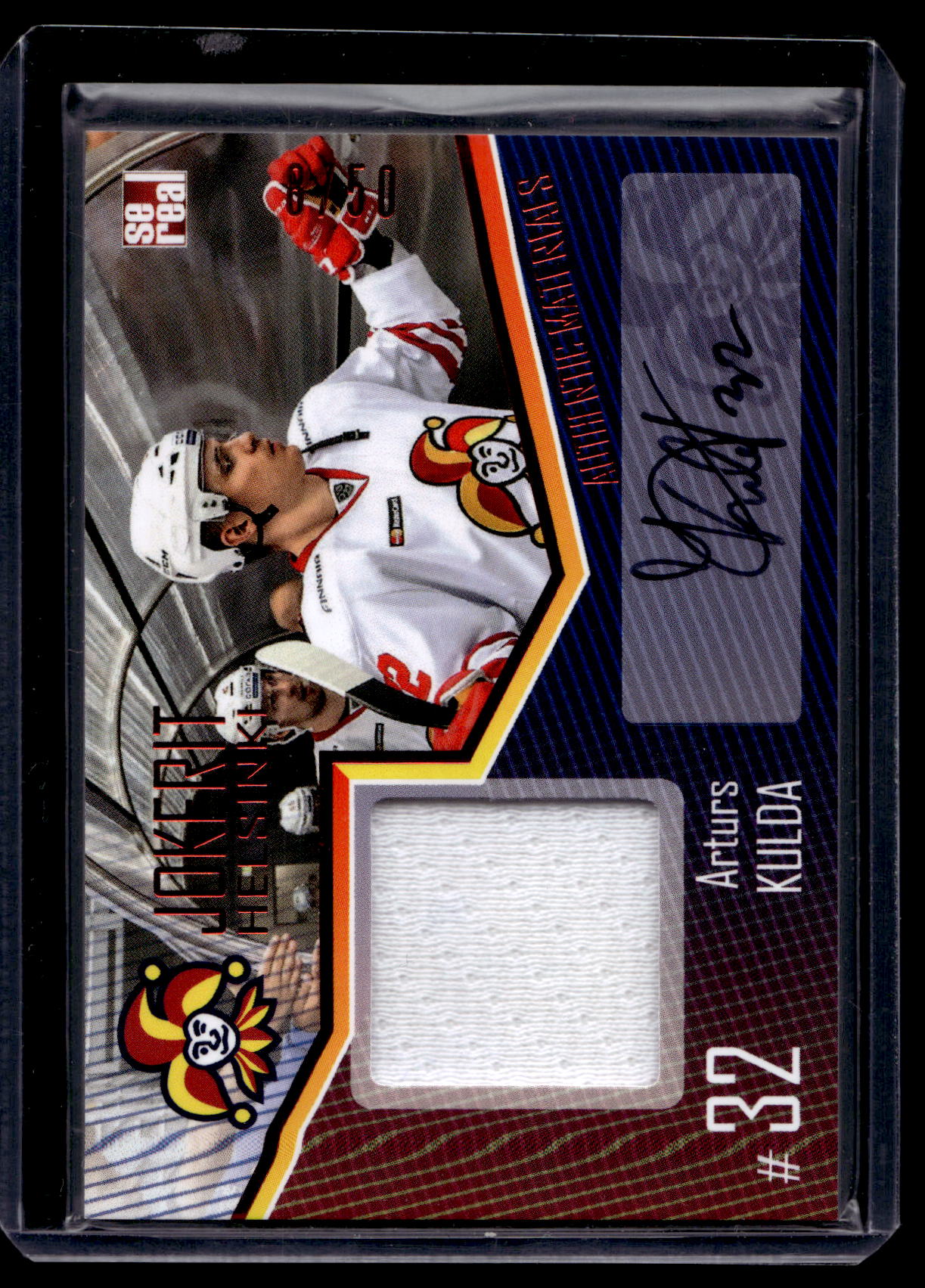 2016-17 Sereal Jokerit Authentic Jersey & Autograph - Arturs Kulda #JOK-JER-A08 /50