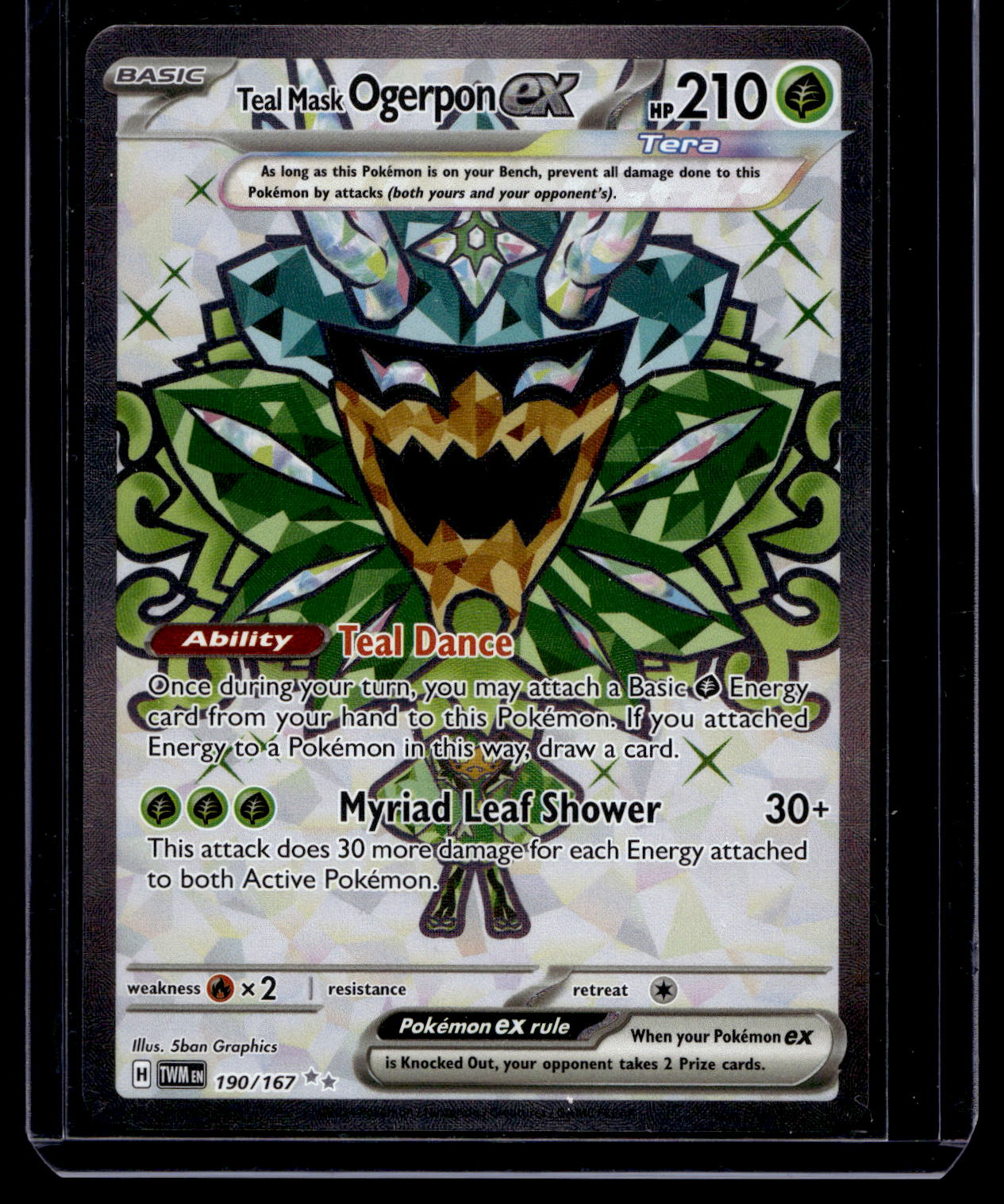 2024 Pokemon - Scarlet & Violet - Twilight Masquerade - Ultra Rare - Teal Mask Ogerpon ex #190