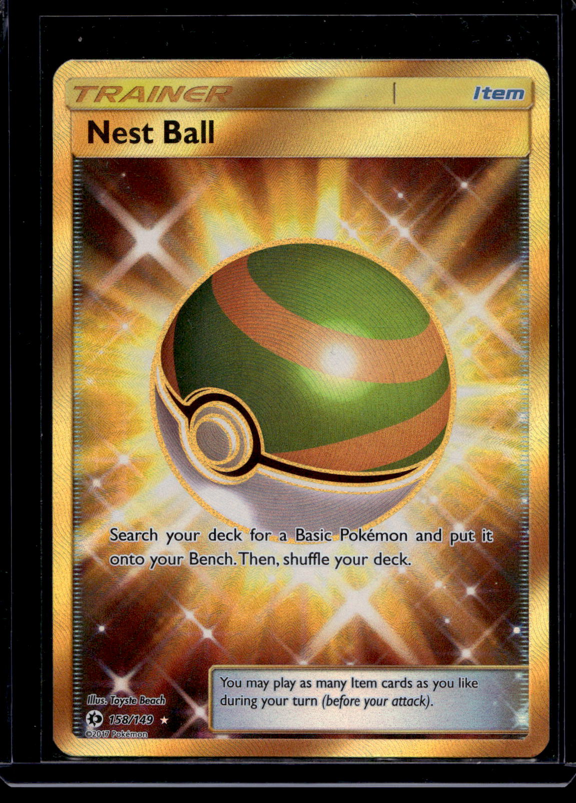 2017 Pokemon - Sun & Moon - Full Art - Nest Ball #158