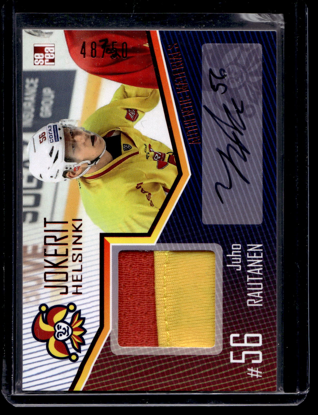 2016-17 Sereal Jokerit Authentic Jersey & Autograph - Juho Rautanen #JOK-JER-A12 /50