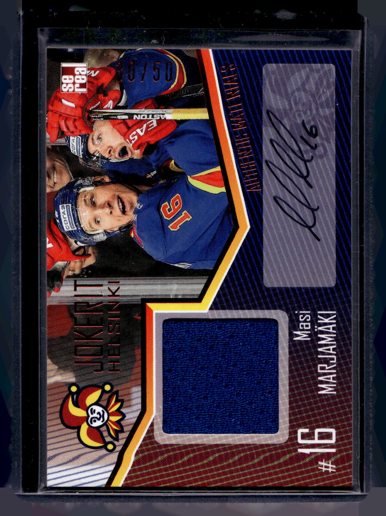 2016-17 Sereal Jokerit Authentic Jersey & Autograph - Masi Marjamäki #JOK-JER-A16 /50