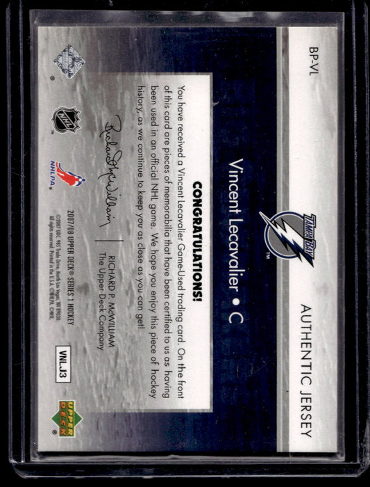 2007-08 Upper Deck - Big Playmakers Jersey - Vincent Lecavalier #BP-VL /50