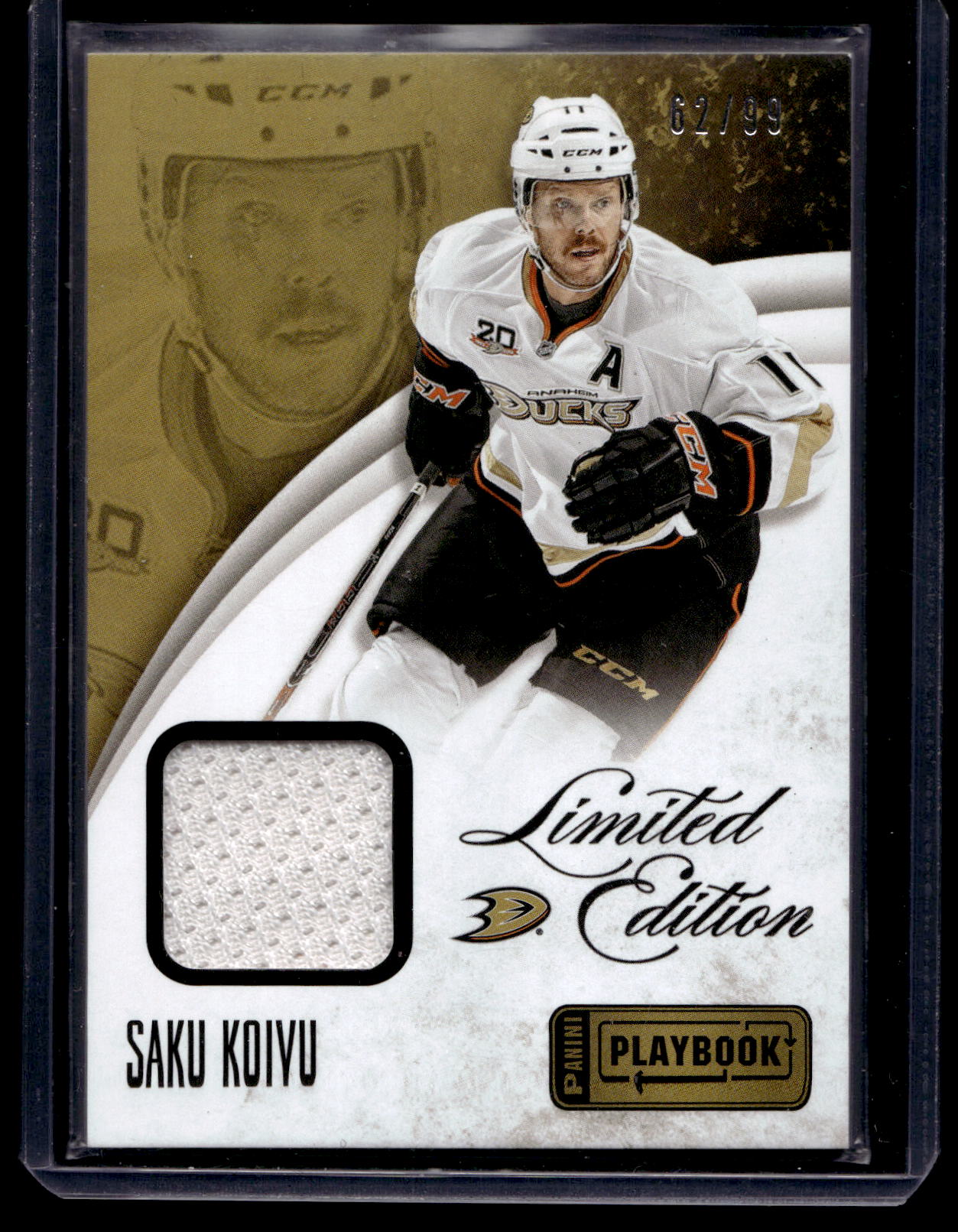 2013-14 Panini Playbook - Limited Edition Materials - Saku Koivu #LE-SK /99
