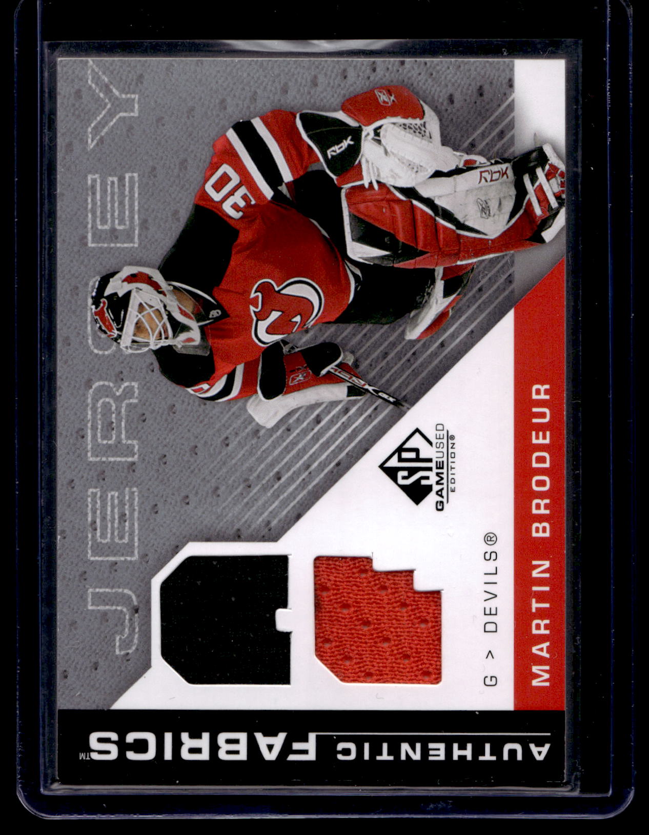 2007-08 Upper Deck SP Game Used Edition - Authentic Fabrics - Martin Brodeur #AF-MB