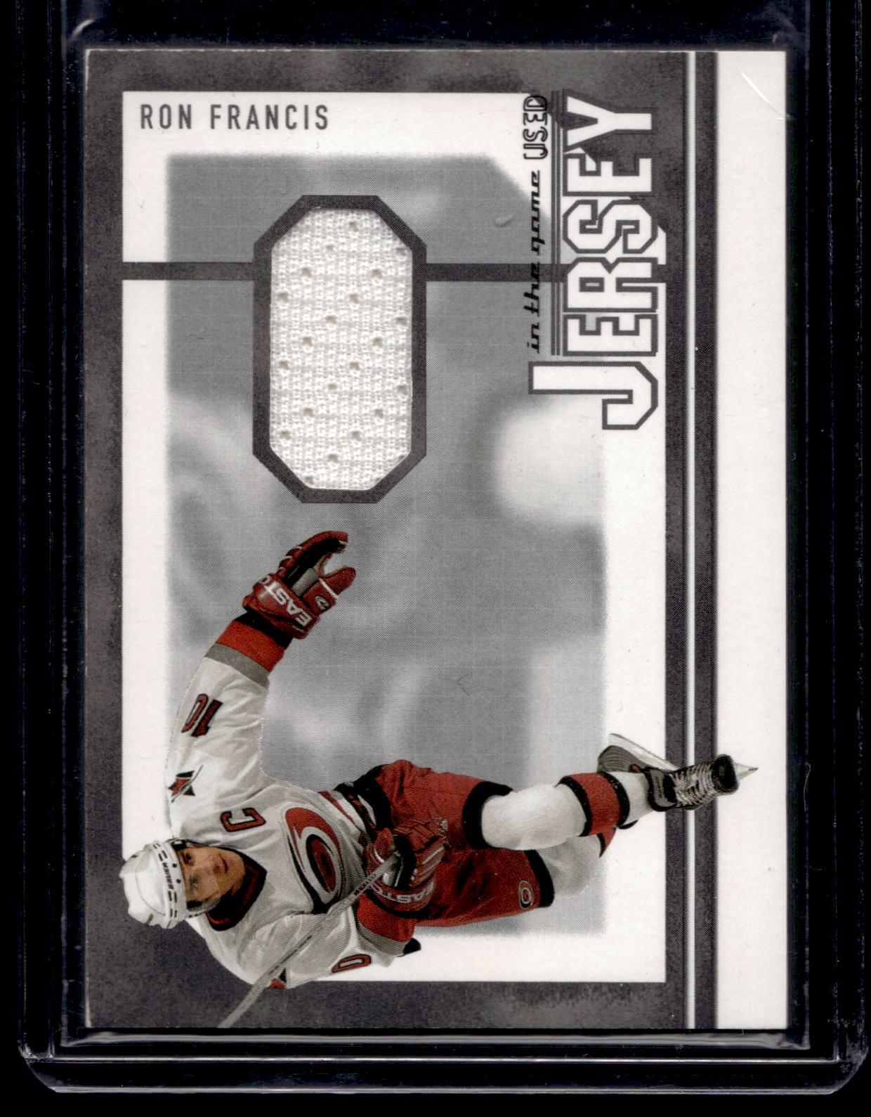 2003-04 In the Game-Used Signature Series - Jersey - Silver - Ron Francis #GUJ-42 PR80