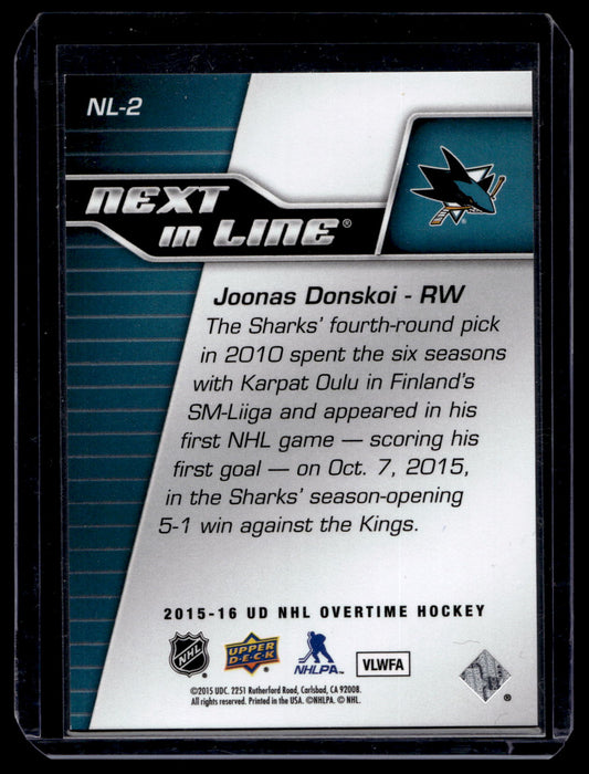 2015-16 Upper Deck GTS Overtime - Next in Line - Red - Joonas Donskoi #NL-2 /10 RY
