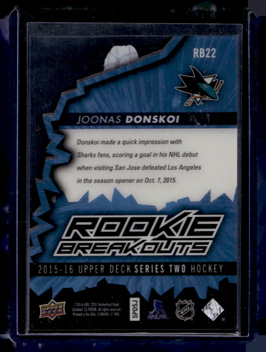 2015-16 Upper Deck - Rookie Breakouts - Joonas Donskoi #RB22 /100 RY