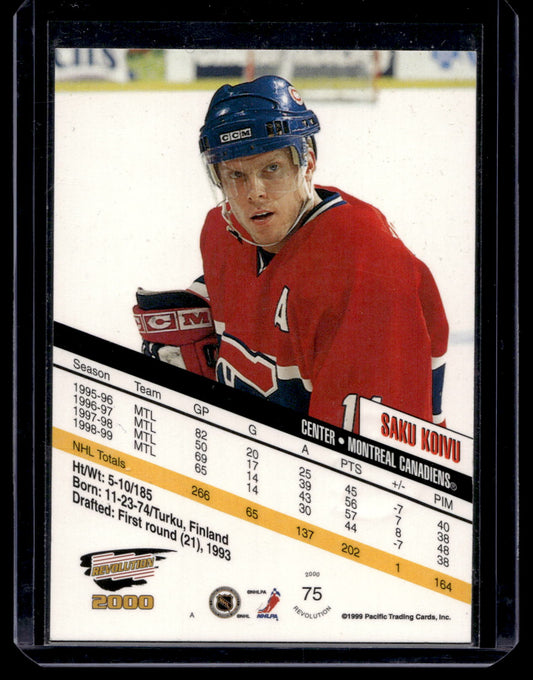 1999-00 Pacific Revolution - Silver CSC - Saku Koivu #75 /25