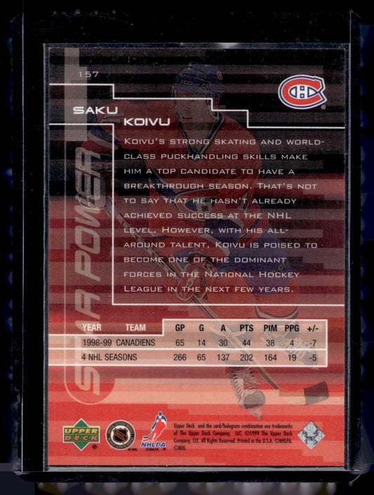 1999-00 Upper Deck - UD Exclusives - Star Power - Saku Koivu #157 /100