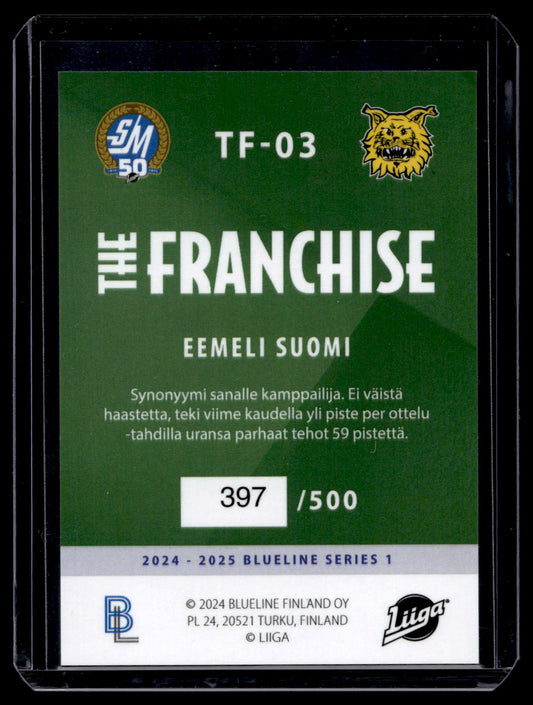 2024-25 Blueline Franchise Gold - Eemeli Suomi #TF-03 /500