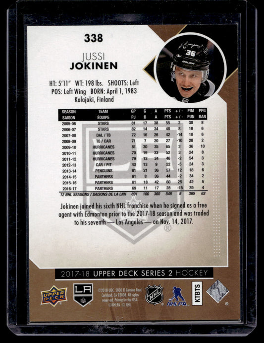 2017-18 Upper Deck - High Gloss - Jussi Jokinen #338 /10