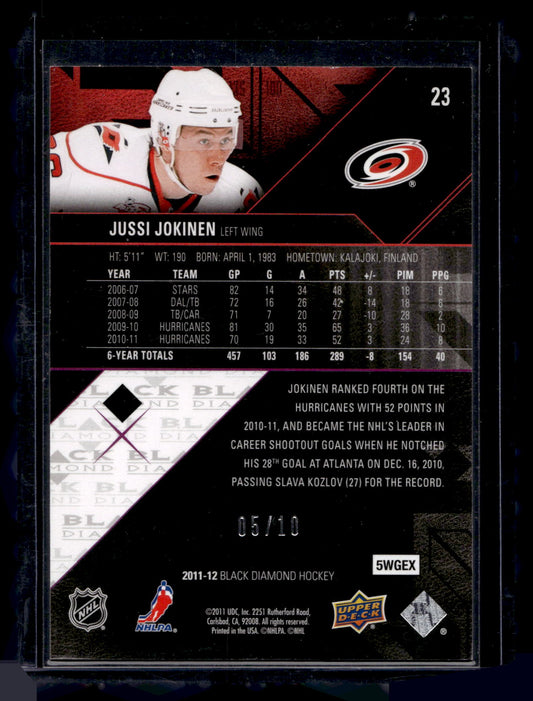 2011-12 Upper Deck Black Diamond - Gold - Jussi Jokinen #23 /10