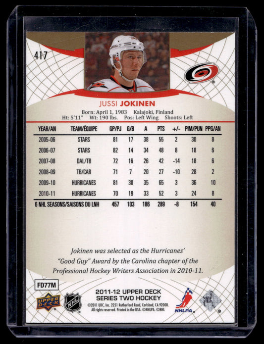2011-12 Upper Deck - UD Exclusives - Jussi Jokinen #417 /10