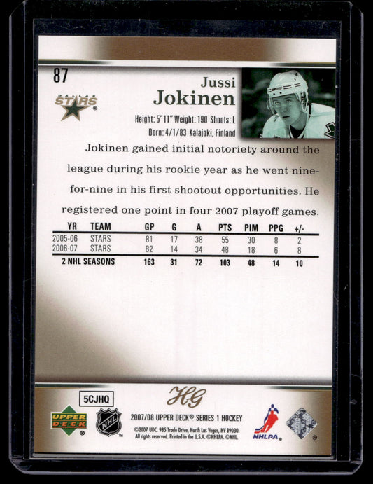 2007-08 Upper Deck - High Gloss - Jussi Jokinen #87 /10