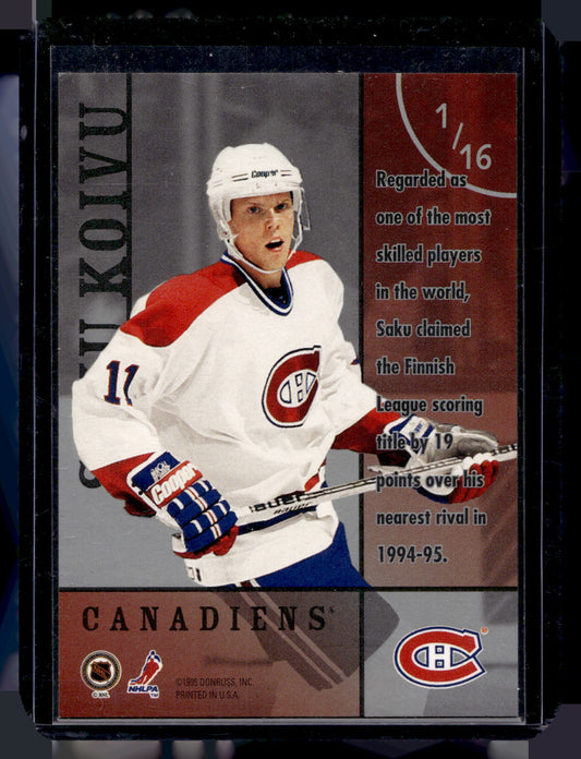 1995-96 Donruss - Rated Rookie - Saku Koivu #1