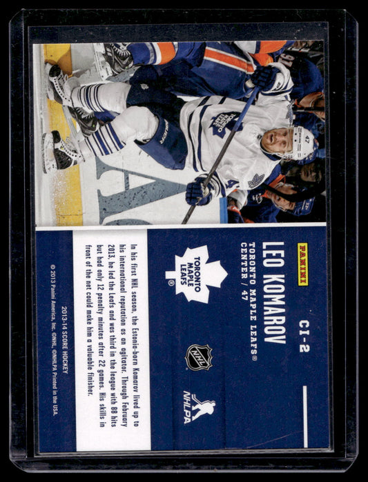 2013-14 Score - Check-It - Leo Komarov #CI-2 RY