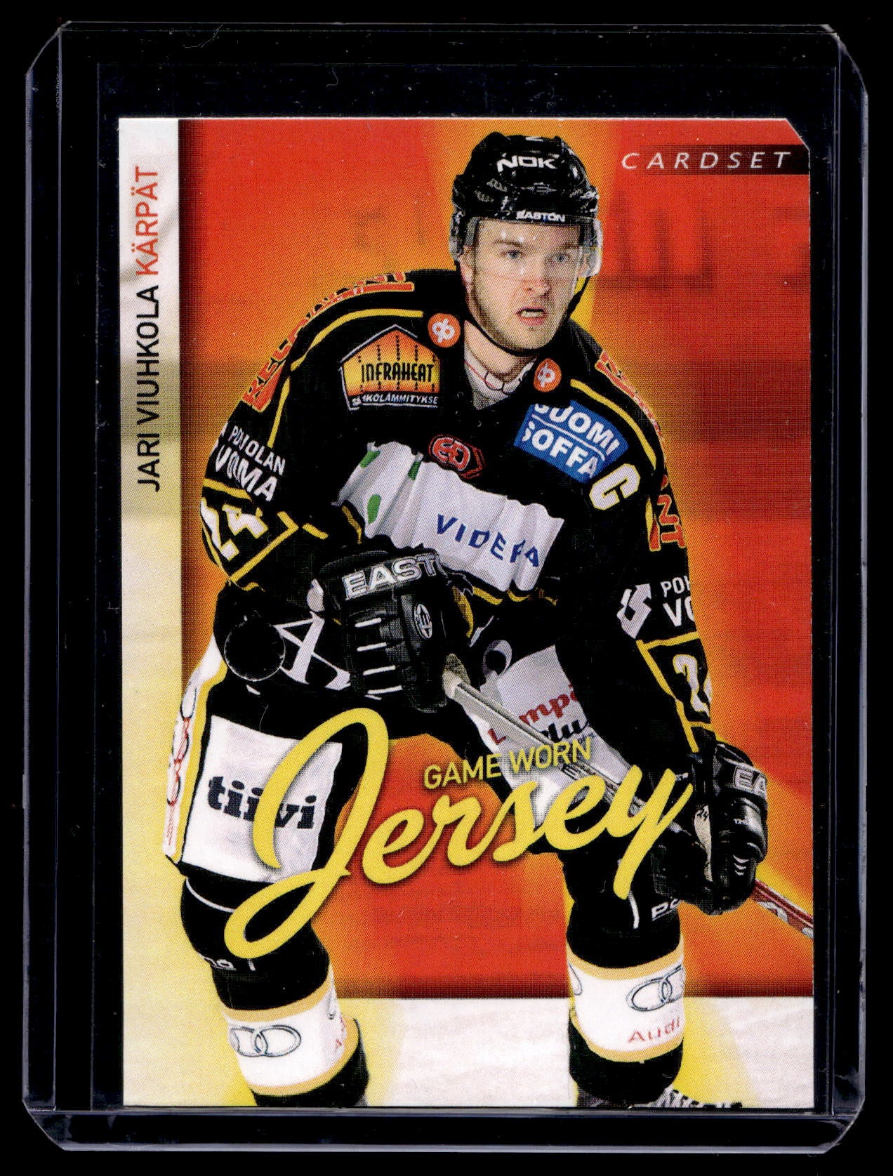 2009-10 Cardset Game Worn Jersey - Jari Viuhkola /128