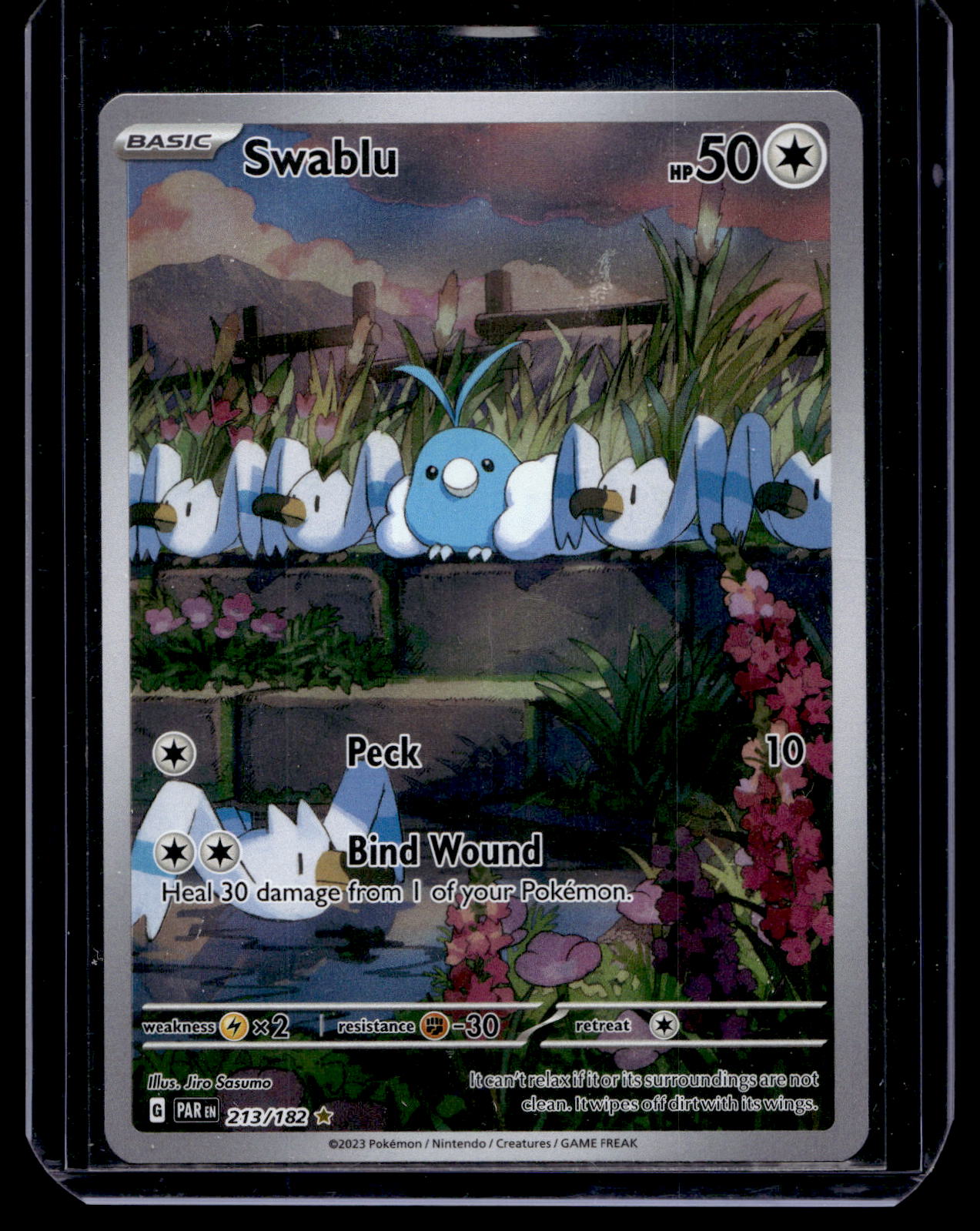 2023 Pokemon - Scarlet & Violet - Paradox Rift - Illustration Rare - Swablu #213