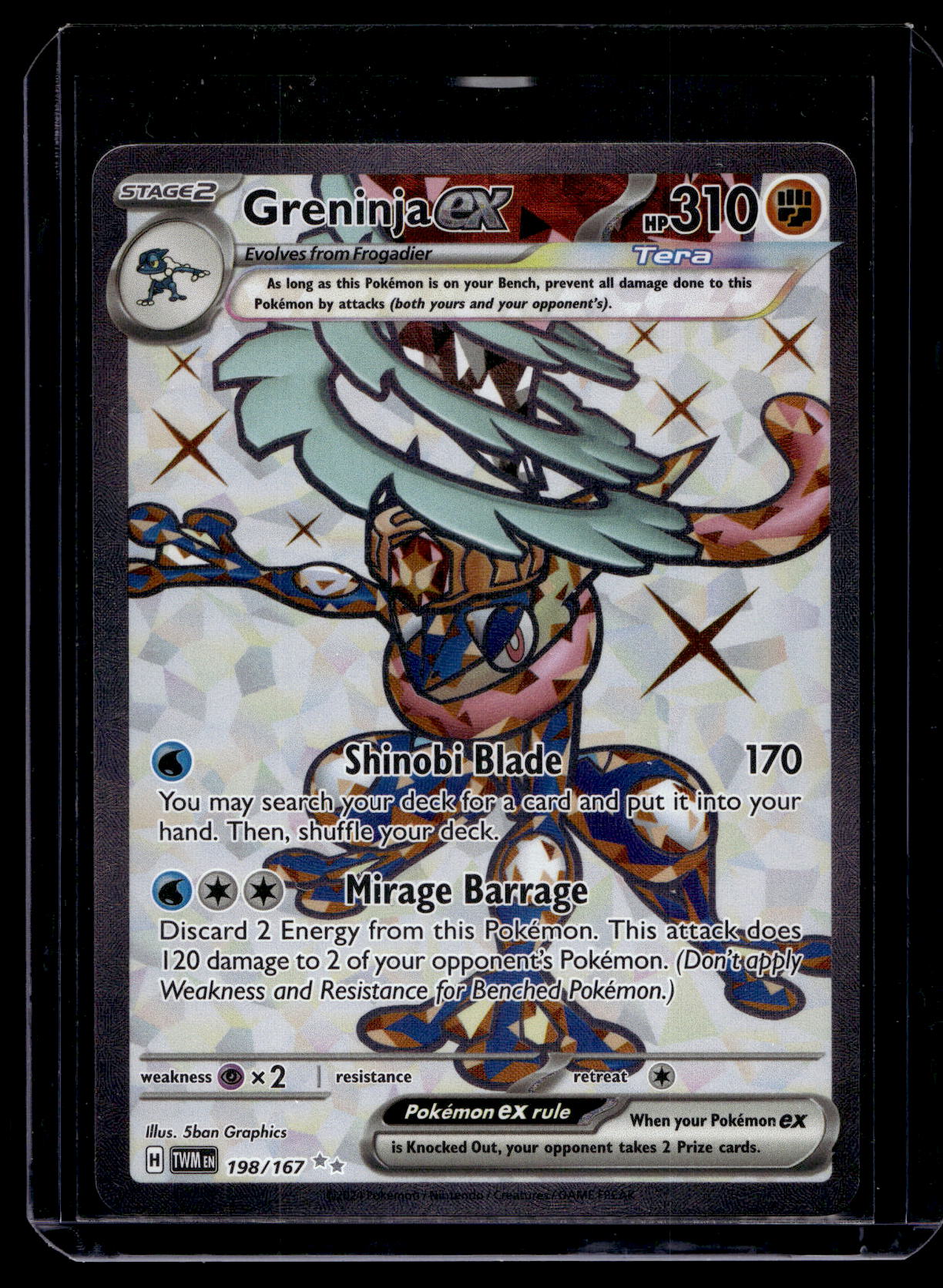 2024 Pokemon - Scarlet & Violet - Twilight Masquerade - Ultra Rare - Greninja ex #198