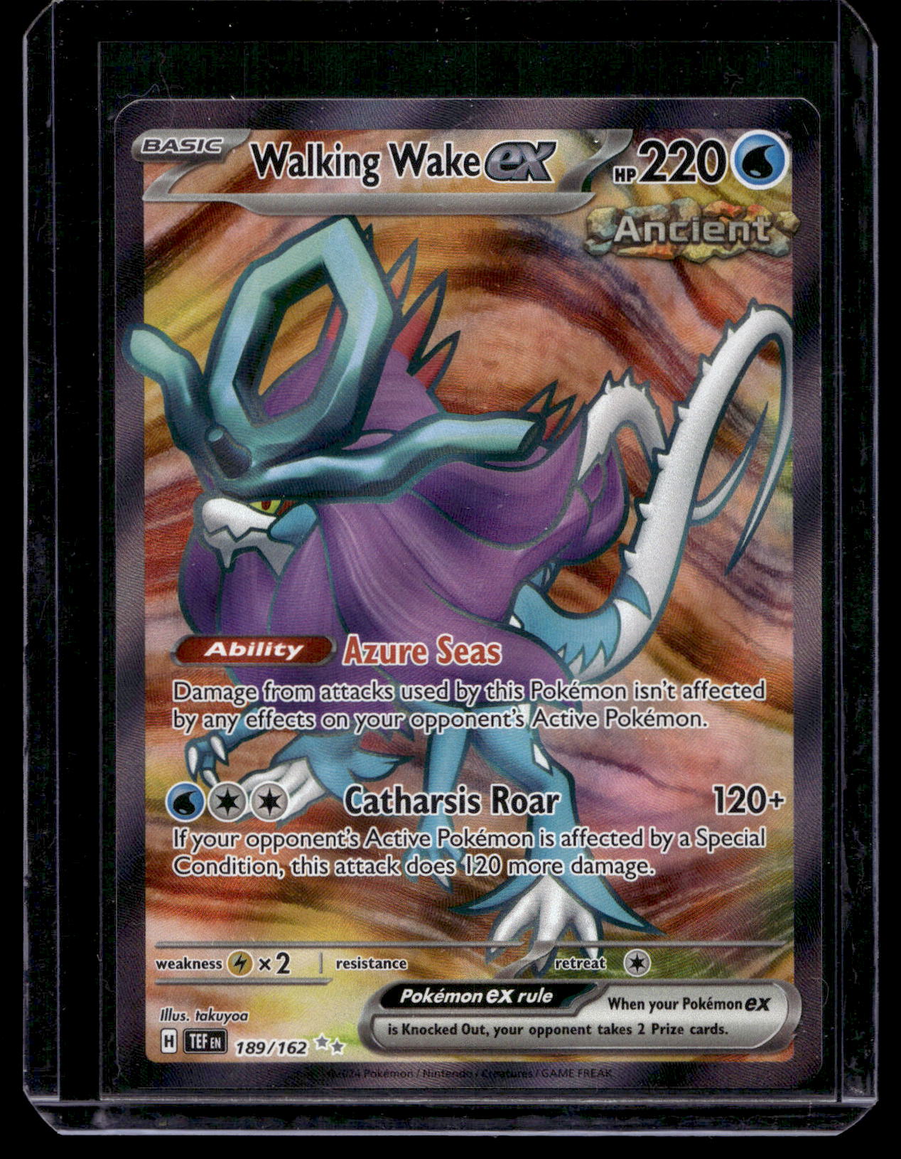 2024 Pokemon - Sword & Shield - Temporal Forces - Ultra Rare - Walking Wake ex #189