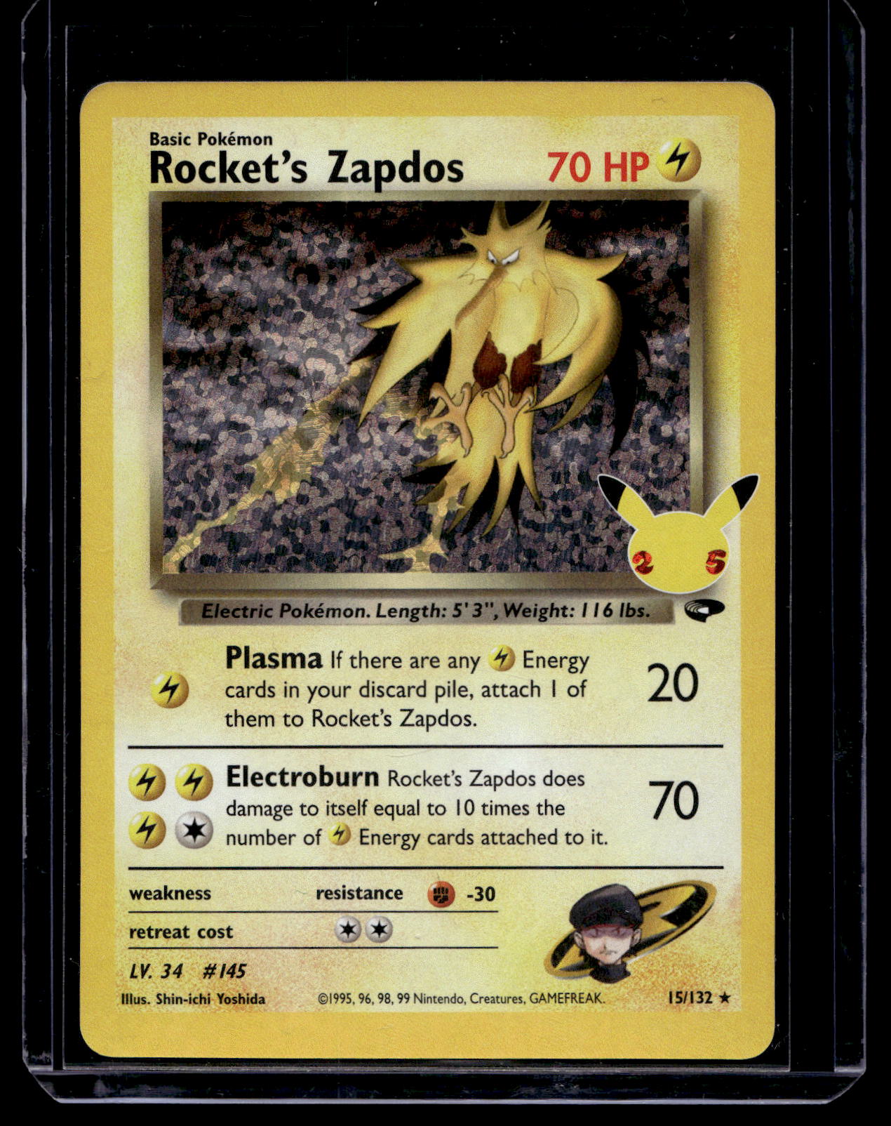 2021 Pokemon - Celebrations - Classic Collection - Holo - Rocket's Zapdos #15/132