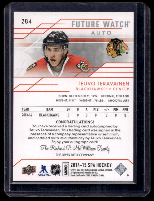 2014-15 Upper Deck SP Authentic Future Watch - Teuvo Teravainen #284 /999 RC