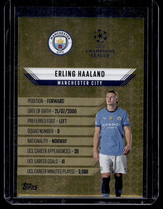 2024-25 Topps Match Attax UEFA Club Competitions - Gold Edge Edition - Erling Haaland #GE2