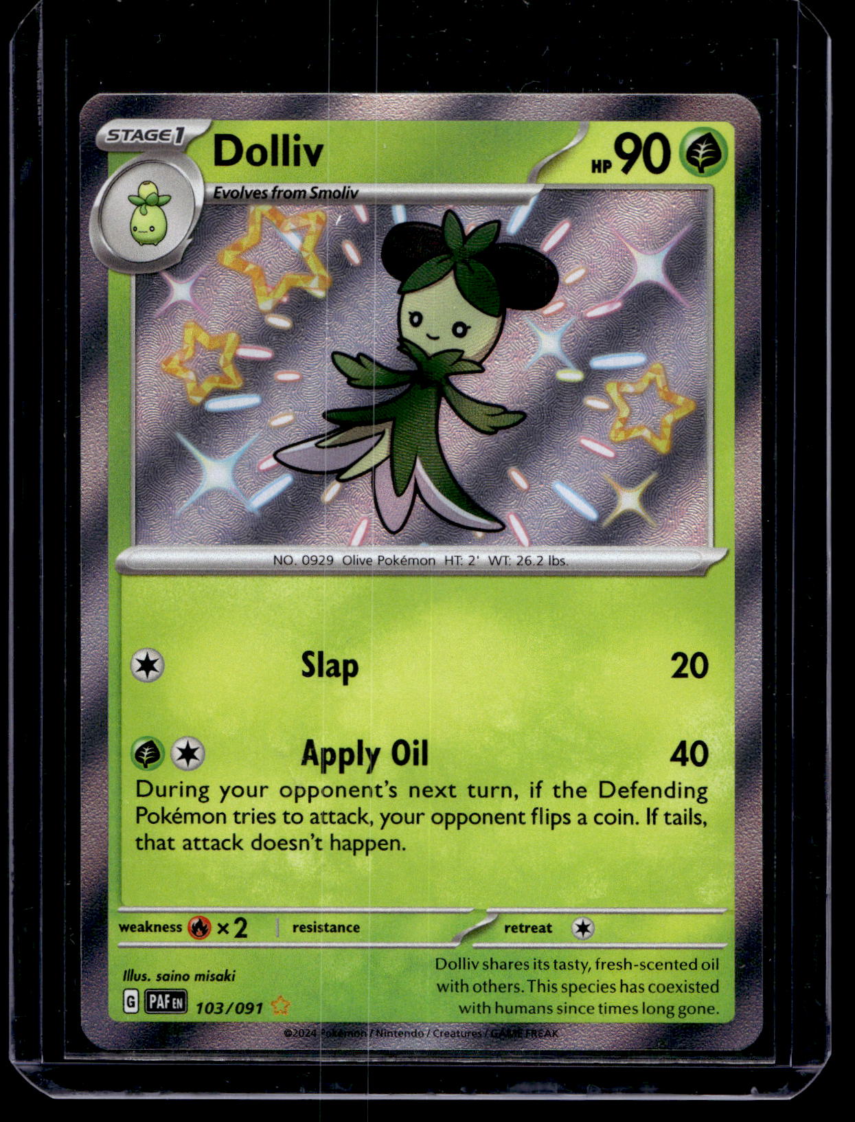 2023 Pokemon Scarlet & Violet - Paldean Fates - Shiny Rare - Dolliv #103
