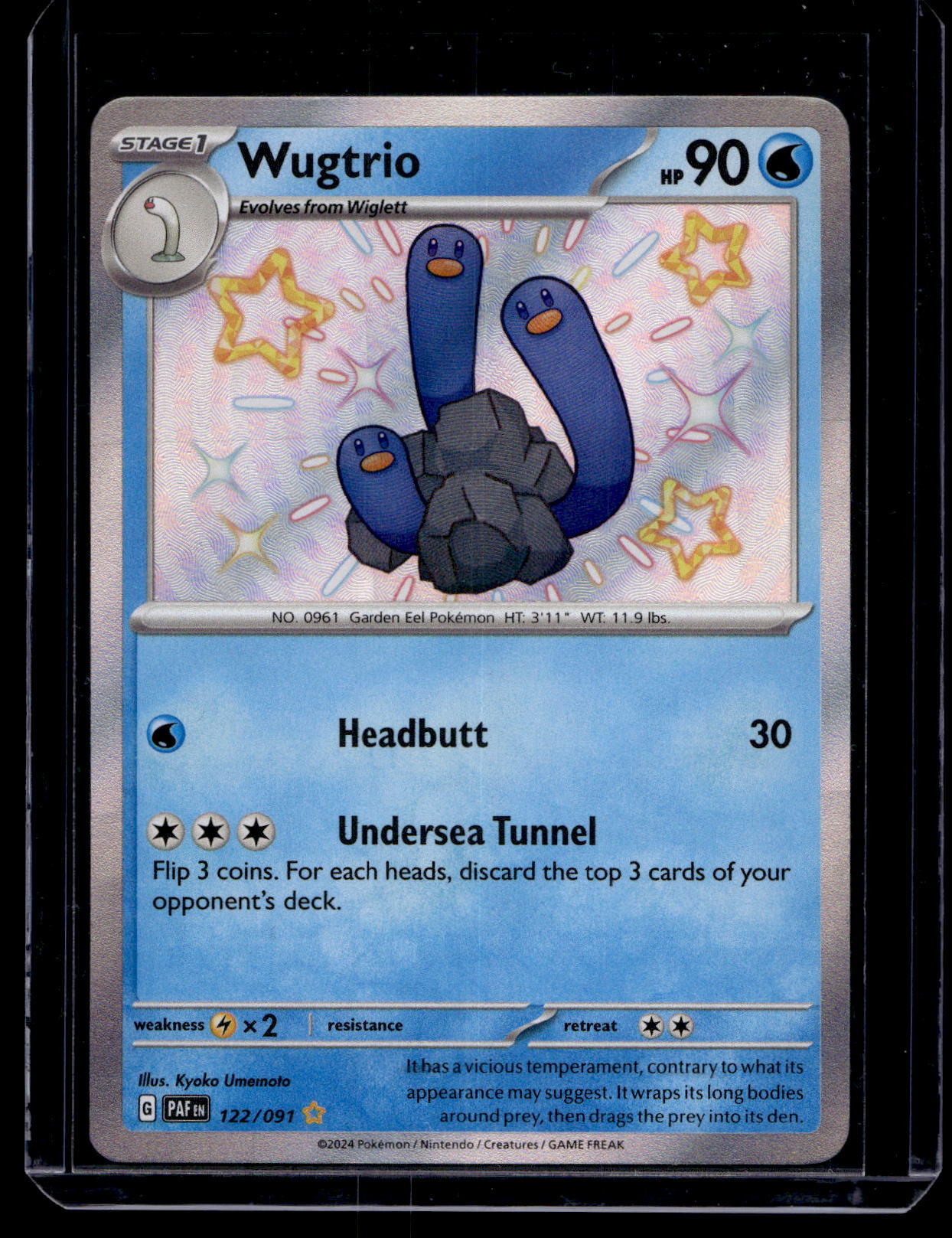 2023 Pokemon Scarlet & Violet - Paldean Fates - Shiny Rare - Wugtrio #122
