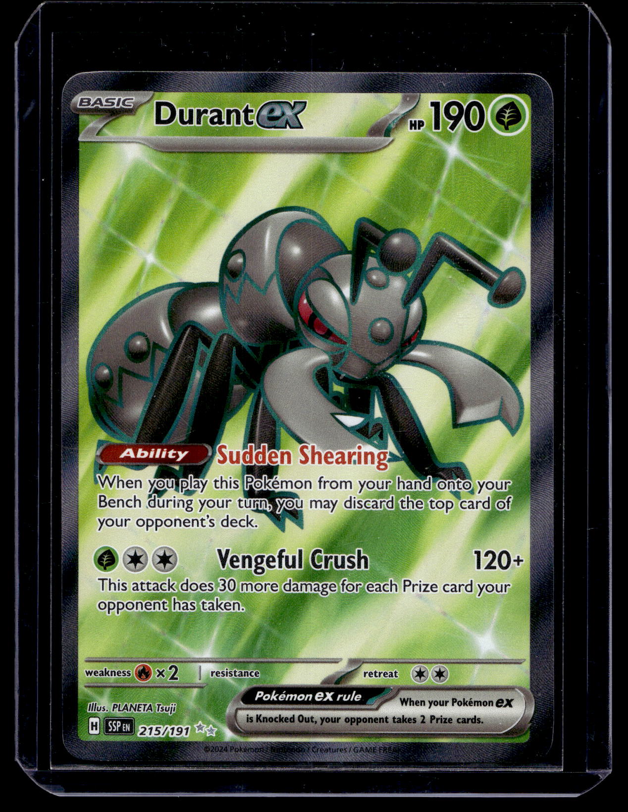 2024 Pokemon - Scarlet & Violet - Surging Sparks - Ultra Rare - Durant ex #215