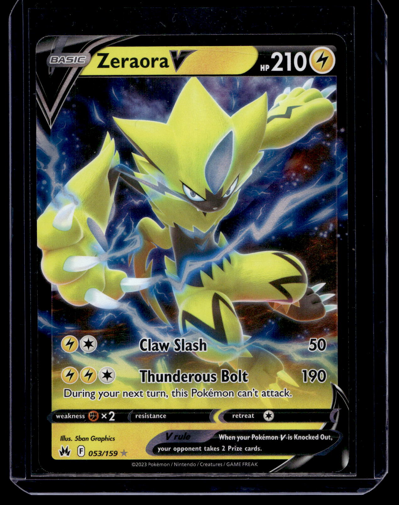 2023 Pokemon Sword & Shield - Crown Zenith - Zeraora V #053