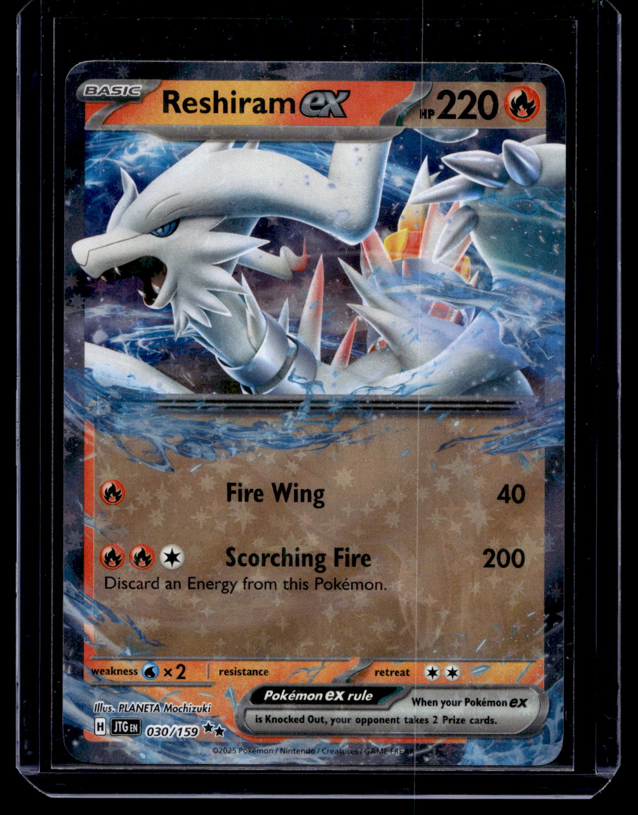 2025 Pokemon - Scarlet & Violet - Journey Together - Reshiram ex #030 Mikander Sports Cards 2025 Pokemon - Scarlet & Violet - Journey Together - Reshiram ex #030 Mikander Sports Cards