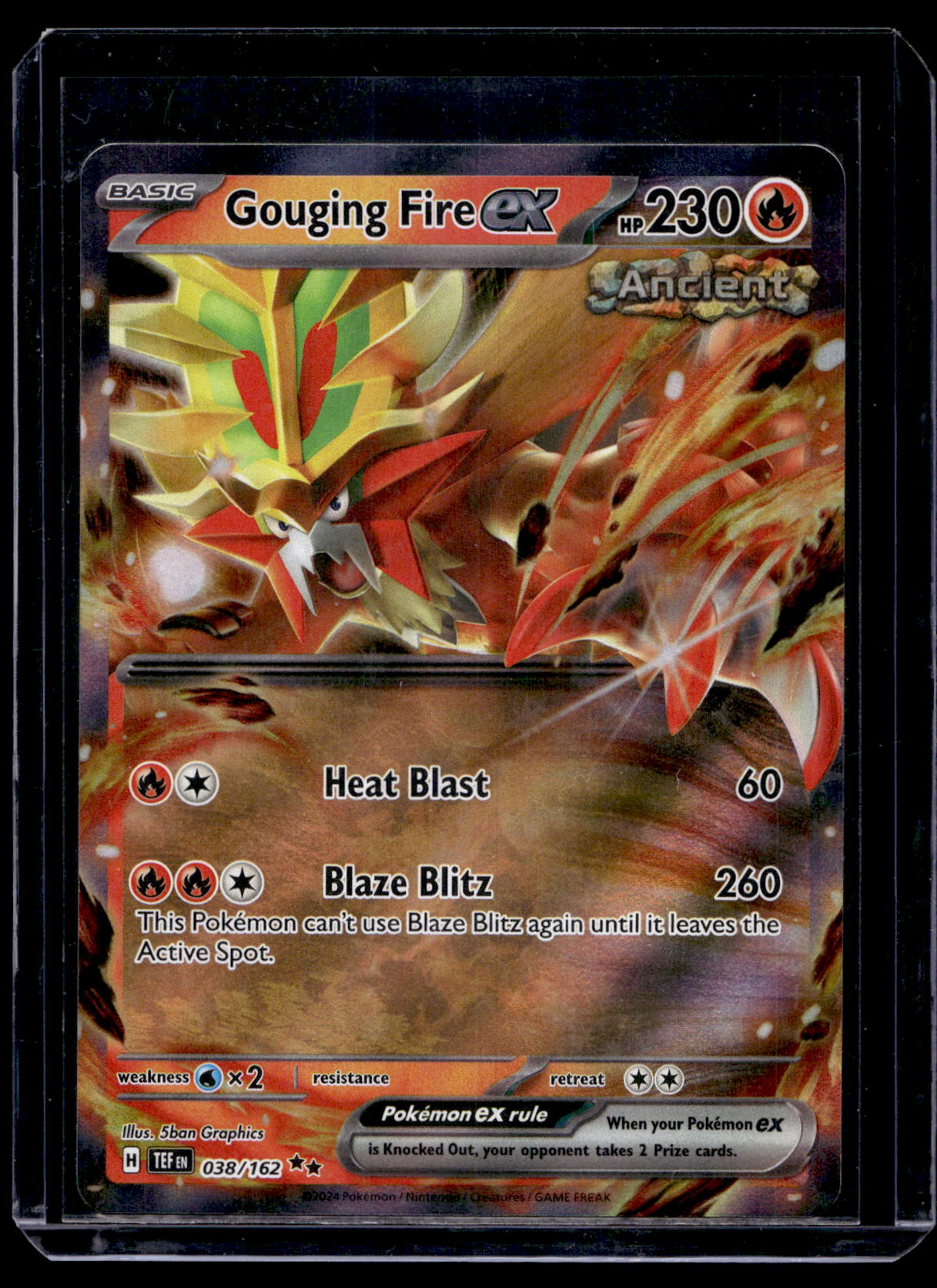 2024 Pokemon - Sword & Shield - Temporal Forces - Gouging Fire ex #038