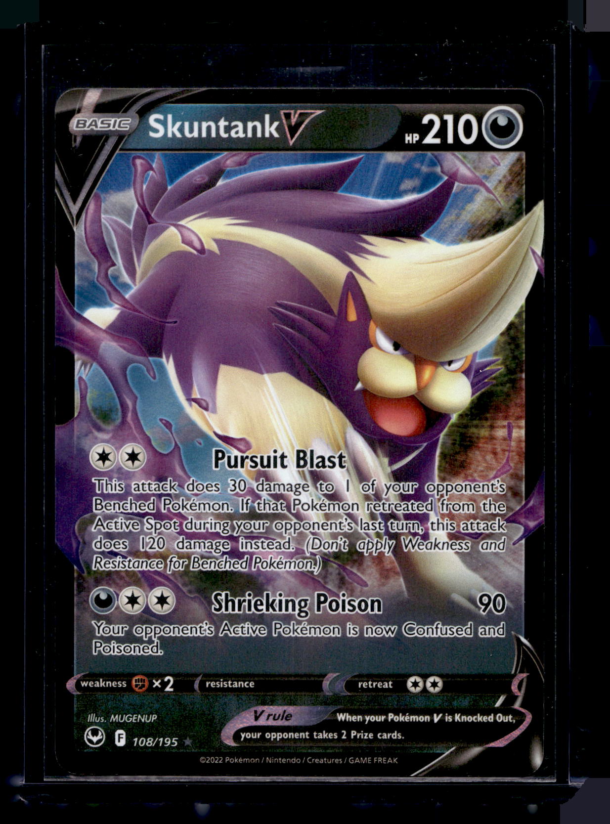 2022 Pokemon - Sword & Shield - Silver Tempest - Skuntank V #108