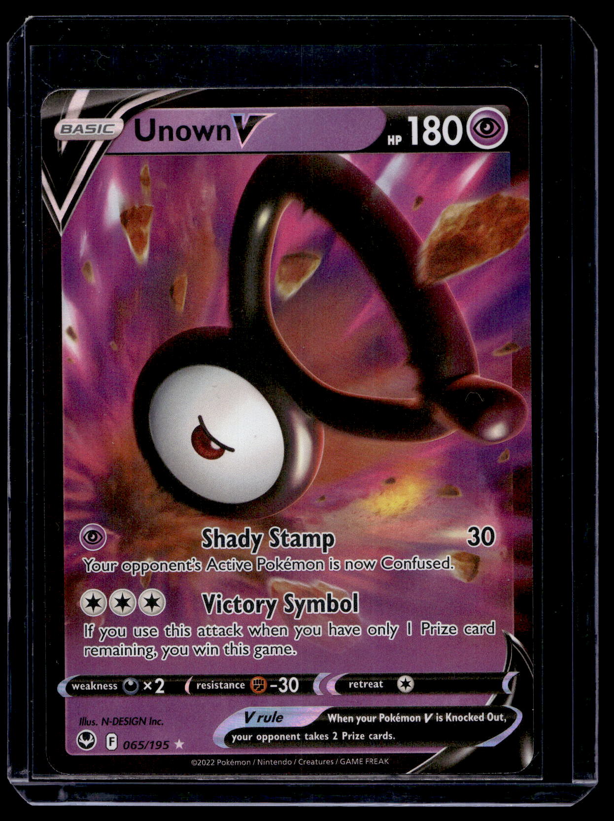 2022 Pokemon - Sword & Shield - Silver Tempest - Unown V #065