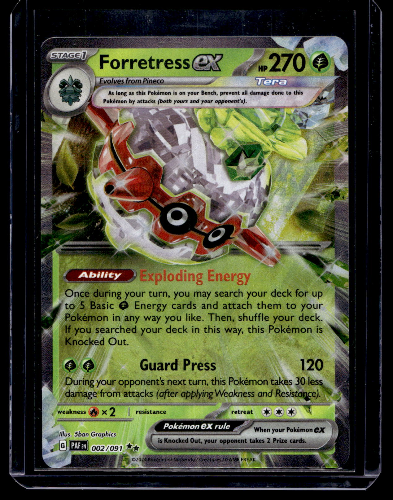 2023 Pokemon Scarlet & Violet - Paldean Fates - Forretress ex #002