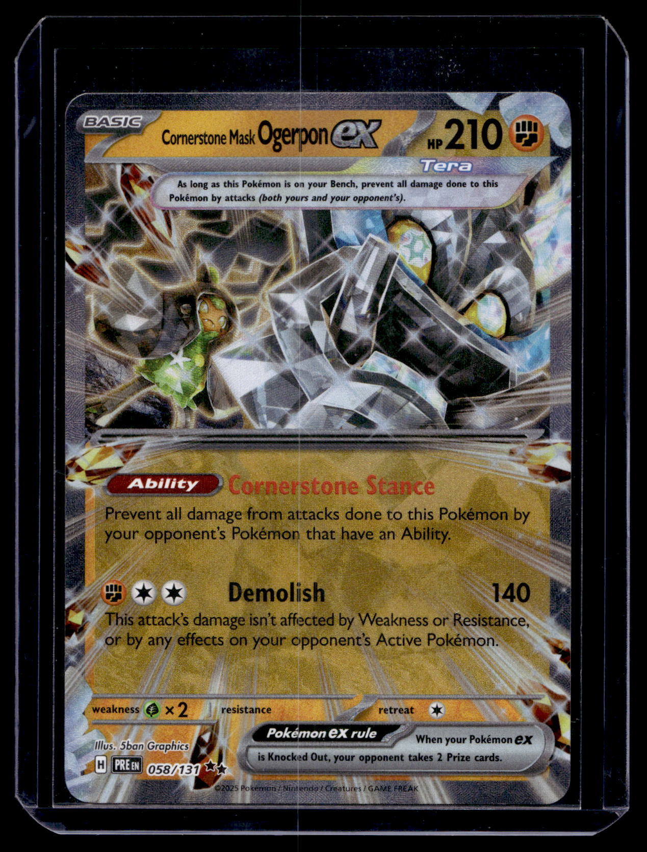 2025 Pokemon - Scarlet & Violet - Prismatic Evolutions - Cornerstone Mask Ogerpon ex #058
