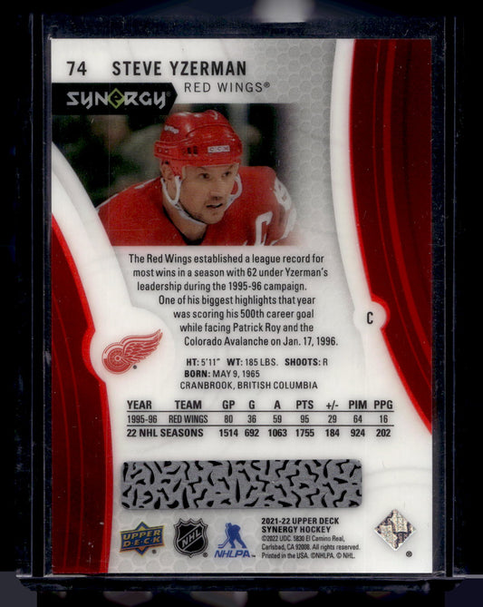 2021-22 Upper Deck Synergy - Red Codes - Legends - Steve Yzerman #74