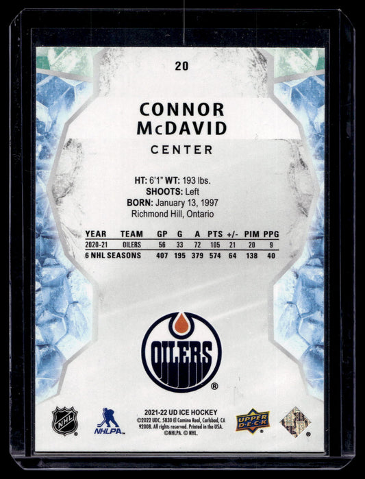 2021-22 Upper Deck Ice - Green - Connor McDavid #20