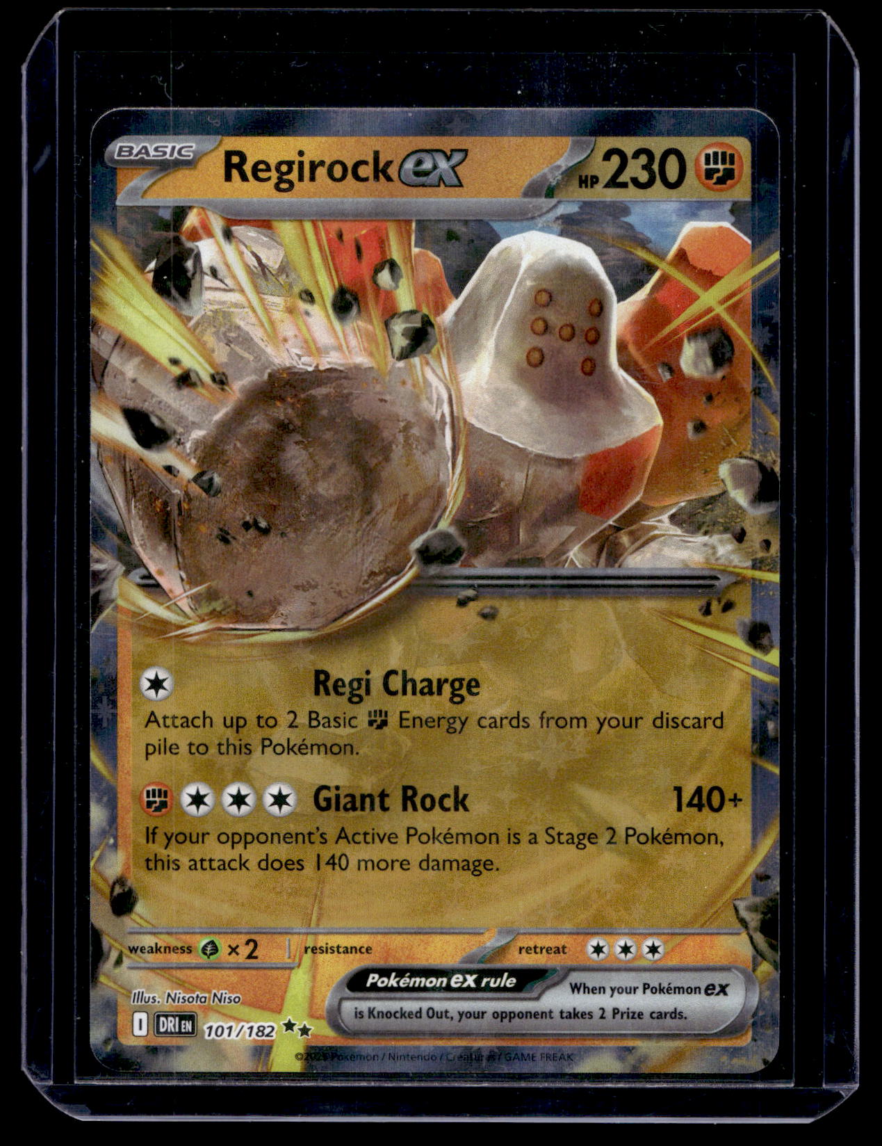 2025 Pokemon Scarlet & Violet - Destined Rivals - Regirock ex #101 Mikander Sports Cards 2025 Pokemon Scarlet & Violet - Destined Rivals - Regirock ex #101 Mikander Sports Cards
