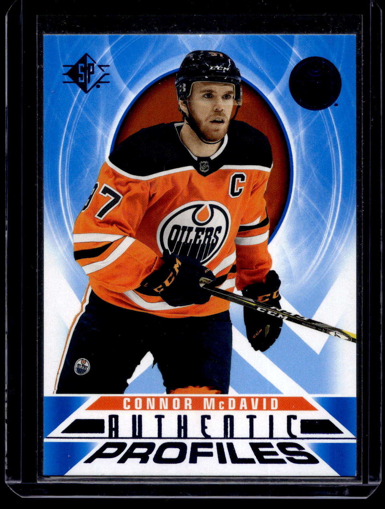 2020-21 Upper Deck SP Retail - Authentic Profiles - Blue - Connor McDavid #AP-1