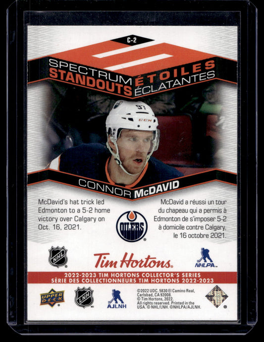 2022-23 Upper Deck Tim Hortons Collector's Series - Spectrum Standouts - Connor McDavid #C-2