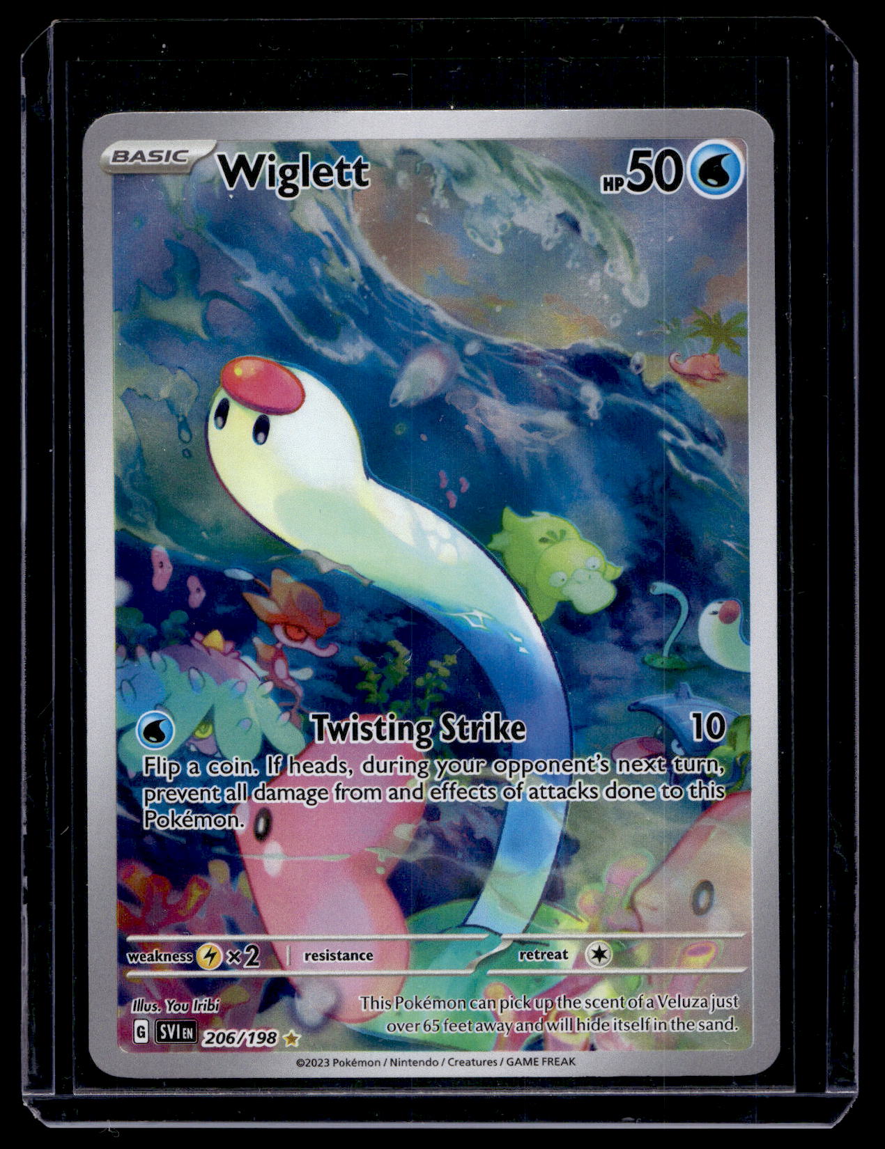 2023 Pokemon Scarlet & Violet - Scarlet & Violet - Illustration Rare - Wiglett #206