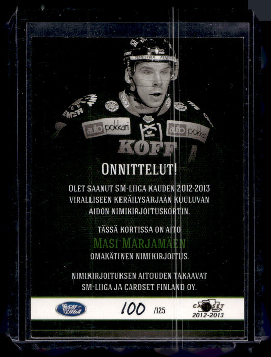 2012-13 Cardset Signature - Masi Marjamaki /125