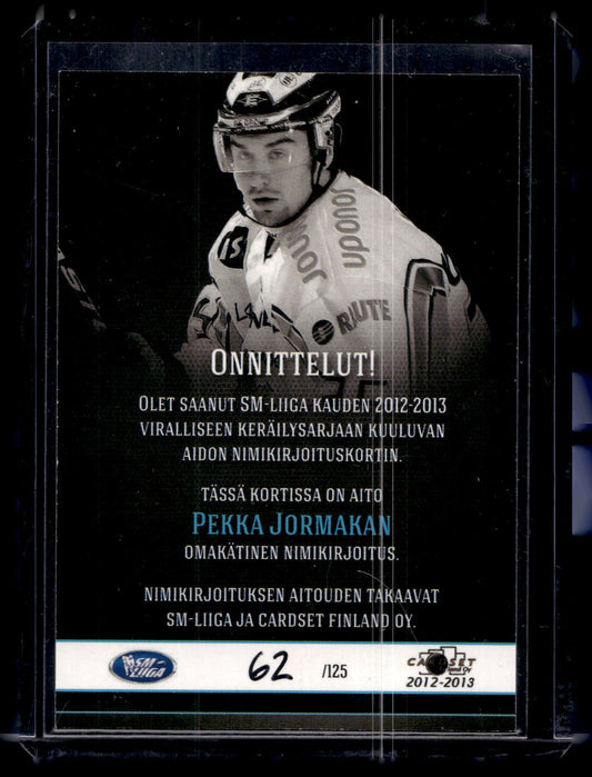 2012-13 Cardset Signature - Pekka Jormakka /125