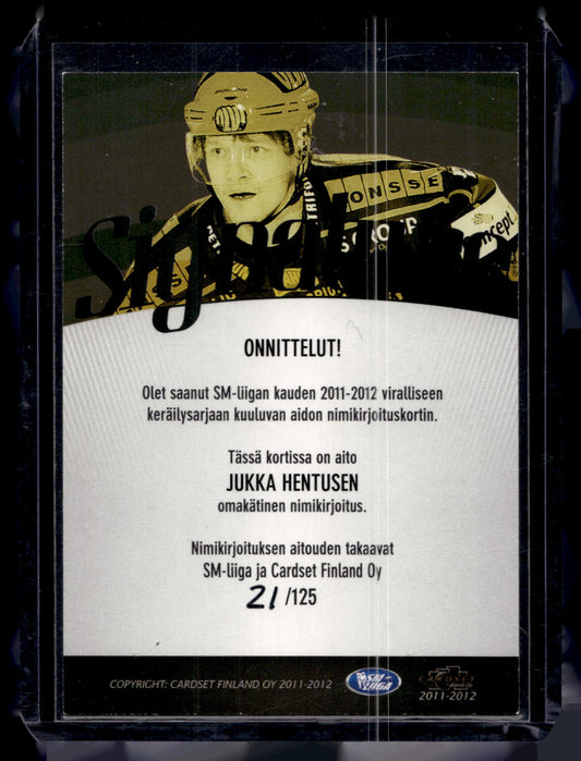2011-12 Cardset Signature - Jukka Hentunen /125