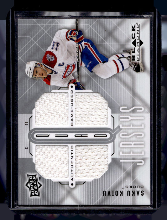 2009-10 Upper Deck Black Diamond - Quad Jerseys - Saku Koivu #QJ-SK