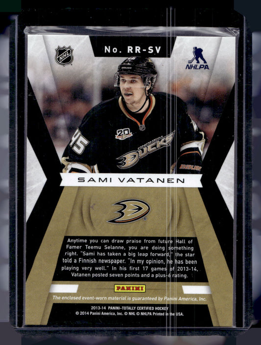 2013-14 Panini Totally Certified - Rookie Roll Call - Red Jersey - Sami Vatanen #RR-SV RY