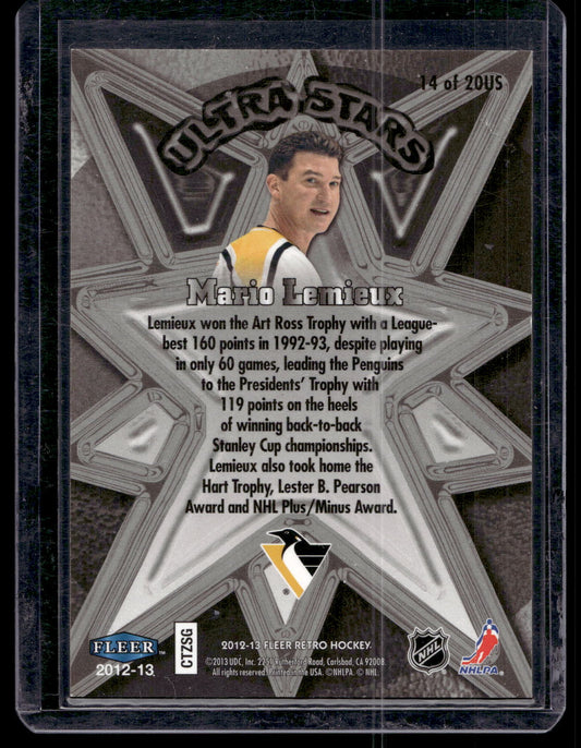 2012-13 Fleer Retro - 1997-98 Ultra Stars Gold Design - Mario Lemieux #14US